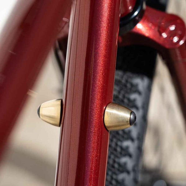 Blue Lug Brass Downtube Shift Boss Cover