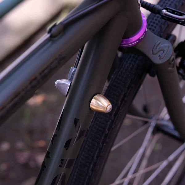 Blue Lug Brass Downtube Shift Boss Cover