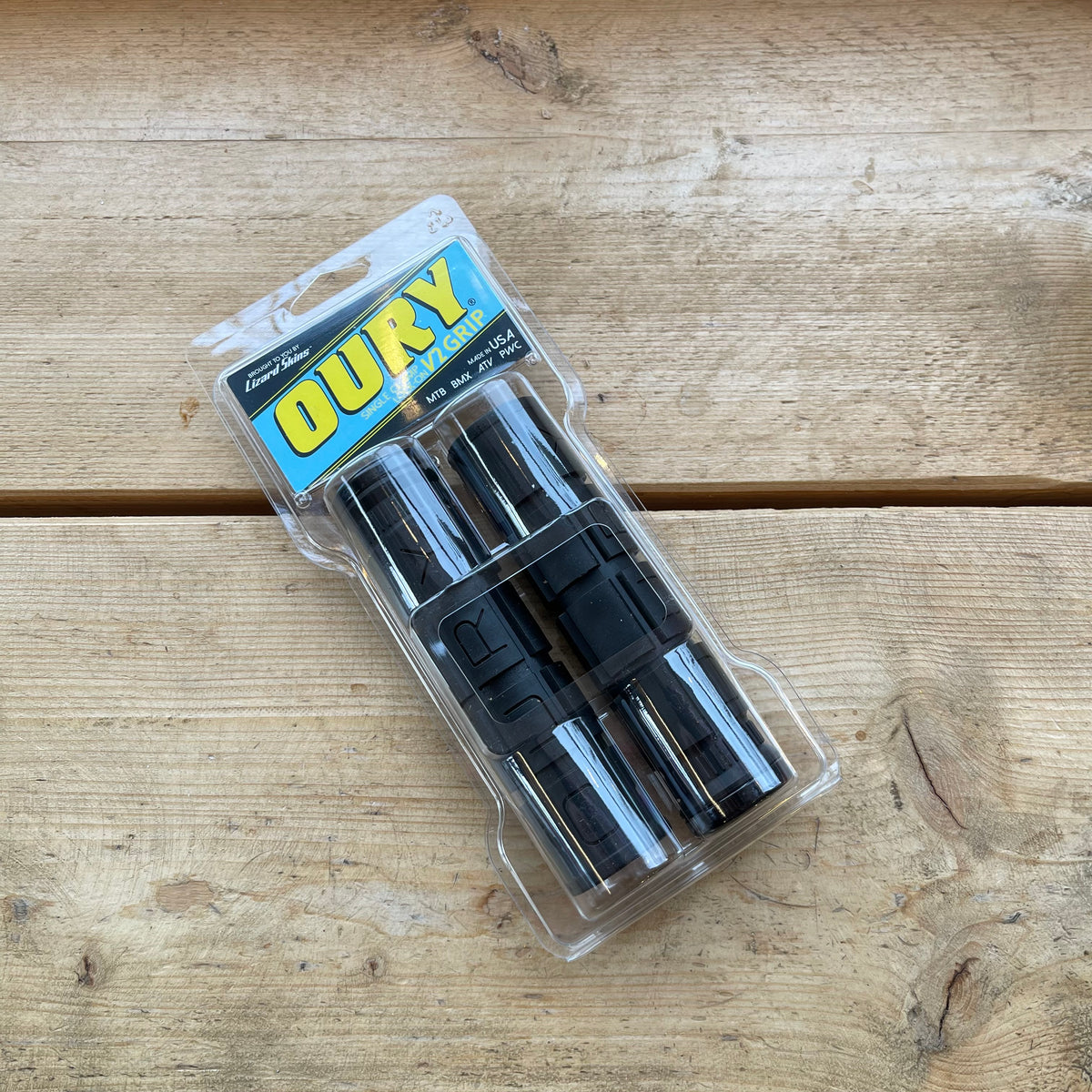 Manopole Per Bicicletta BMX/MTB EZ M Jive, Grigie, Senza Flangia, Made In USA, Neal Enterprises