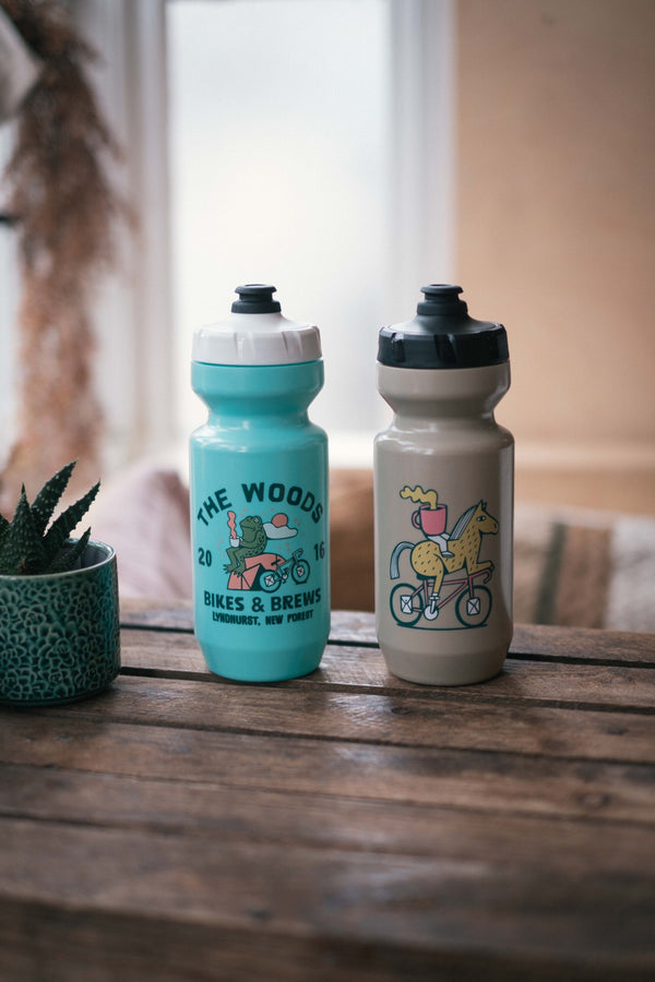 Woods Bikes and Brews Bottle Tan 'Horse' - 22oz