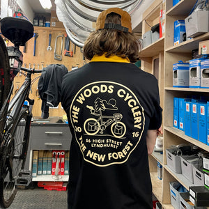 The Woods Cyclery Logo T-Shirt - Black