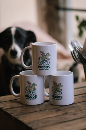 The Woods Bikes and Brews Mug