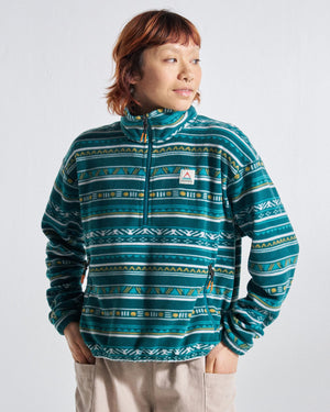 Passenger Women's Ayla Micro Polartec® Fleece - Geo Stripe Mediterranean