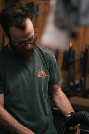 Brother X The Woods Cyclery 'In The Wild' T-Shirt - Green