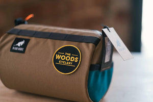 Wizard Works X The Woods Cyclery Lil Presto Barrel Bag - Tan / Teal