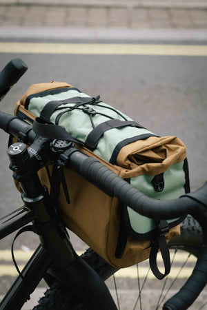 Wizard Works X The Woods Cyclery Badjelly Bar and Saddle Bag - Camel Pistachio