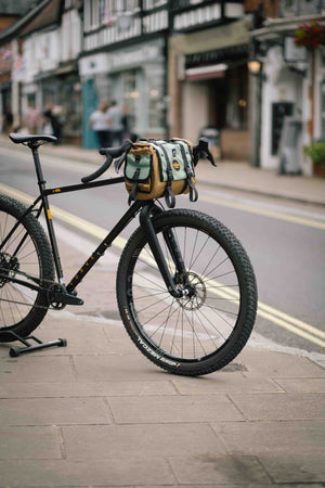 Wizard Works X The Woods Cyclery Badjelly Bar and Saddle Bag - Camel Pistachio
