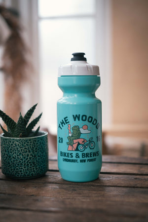 Woods Bikes and Brews Bottle Turquoise 'Frog' - 22oz