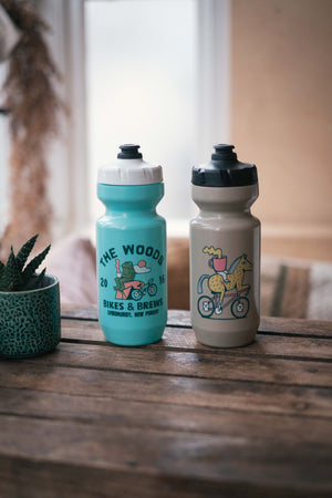 Woods Bikes and Brews Bottle Turquoise 'Frog' - 22oz
