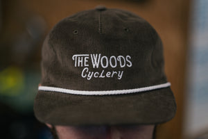 The Woods Cyclery Classic Cord Cap - Brown