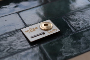 Bentley Components x The Woods Cyclery Domed Brass Top Cap