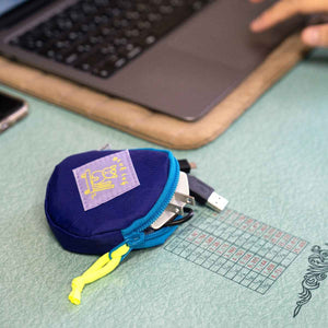 Blue Lug Coin Pouch