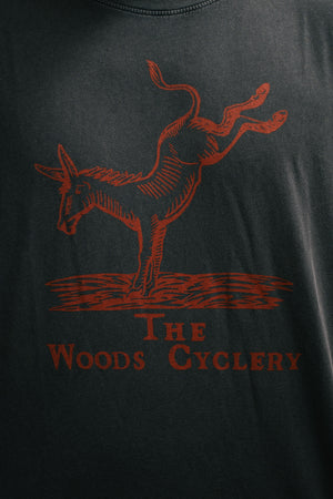 The Woods Cyclery "Give The Mule What He Wants" T-shirt - Black